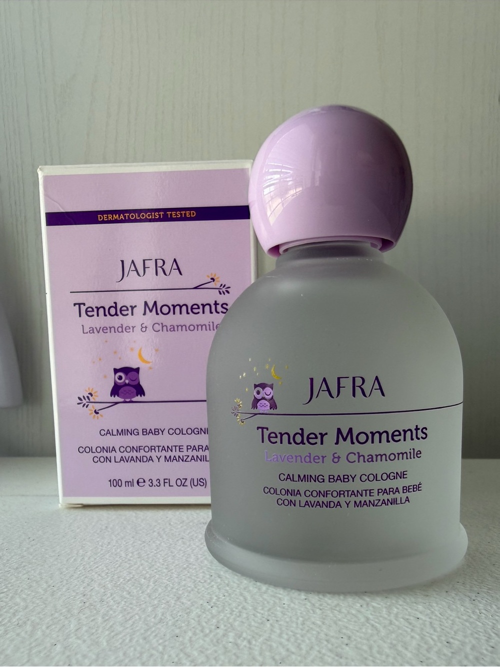 JAFRA Tender Moments Lavender Chamomile Baby Cologne 3.3 oz Opened New